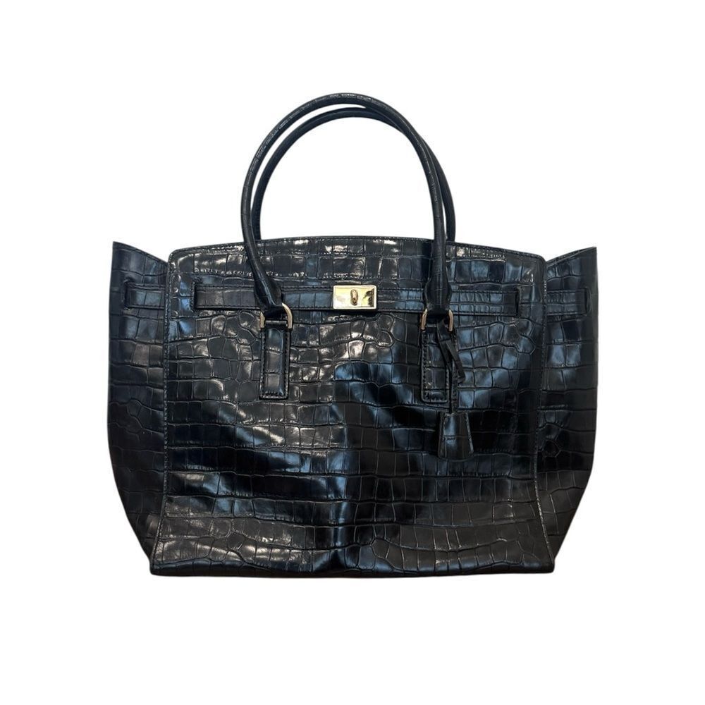 MICHAEL KORS Hamilton Crocodile-Embossed-Leather Weekender bag